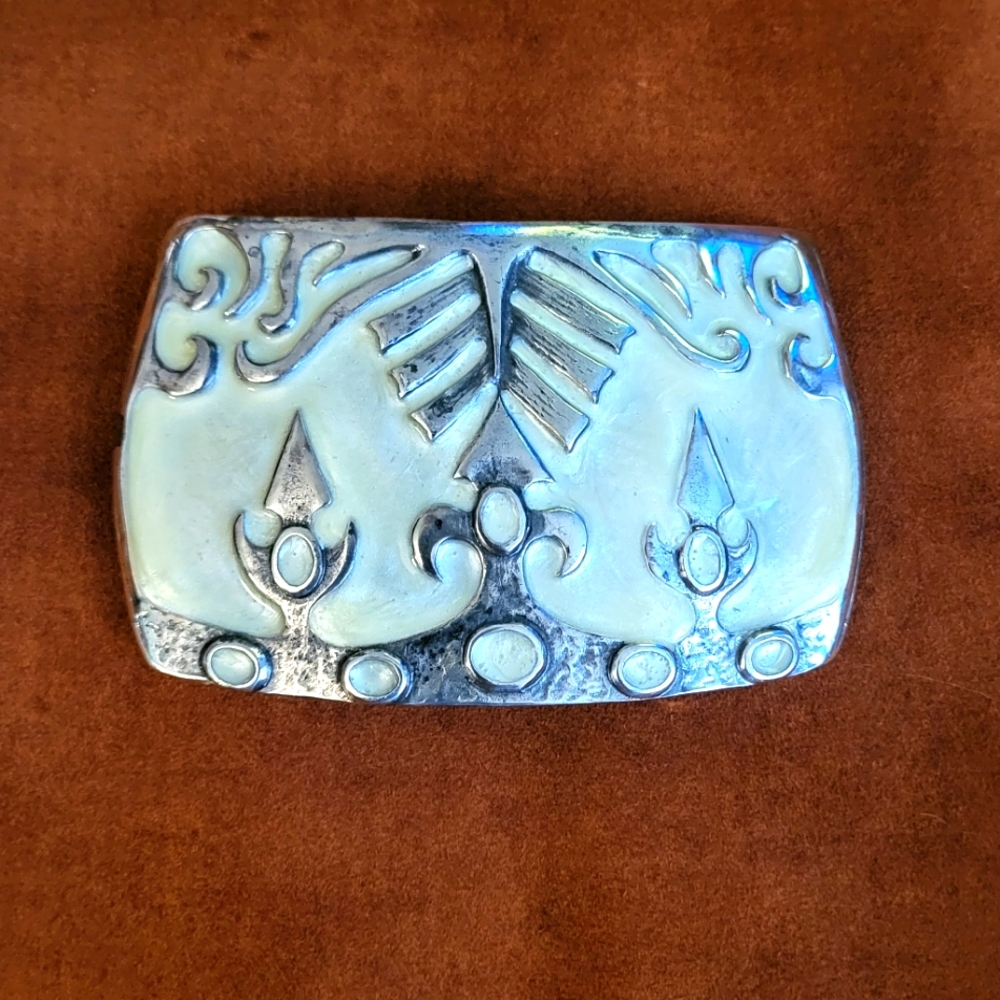 Large Fashion Belt Buckle by Rastrelli Borsani from Lorad